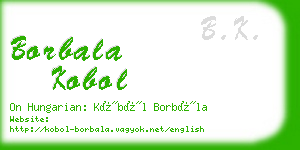 borbala kobol business card